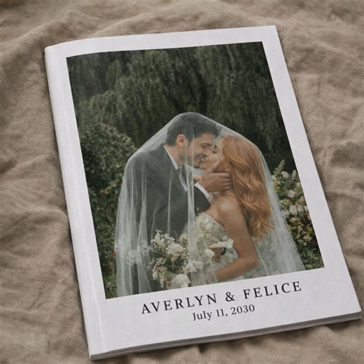 Elegant Wedding Program Magazine Template, Editable Bridal Booklet,custom Canva Wedding Planner, Luxury Keepsake Photobook, Anniversary Gift - Etsy