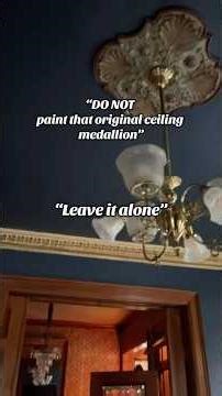 The ceiling medallion in our 1890 brick Victorian home needed some attention. 🎨🖌️