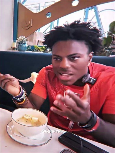 First Time Using a Spoon😂 #ishowspeed #eating #edit