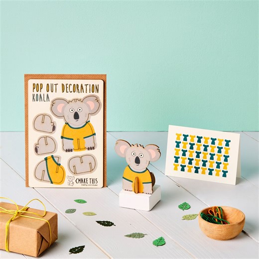 Pop Out Koala Greeting Card: Koala Decoration - Etsy
