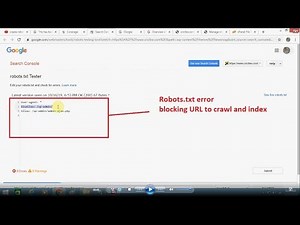 How To Fix Blocked URLs By Robots txt Error Tutorial On Robots TXT File