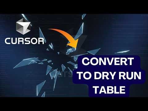 How to Convert Code to a Dry Run Table Automatically in Cursor AI 2026?