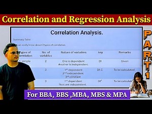 Correlation and Regression Analysis | Simple Explanation with Examples | MBA MBS BBA BBS | Statis