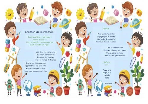 Mes chansons pour la rentrée - La classe de Luccia