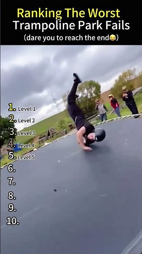 Ranking the worst trampoline park fails #funny #fail