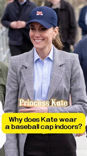 Why does Kate wear a baseball cap indoors!?#fyp #royal #usa #celebrity #katemiddleton