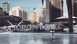 There is mysterious Toronto Maple Leafs logo at Nathan Phillips Square's rink | Sports