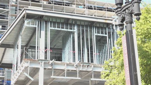 Part of a mixed-use development on Gay Street will open in just a couple of months. | WBIR Channel 10