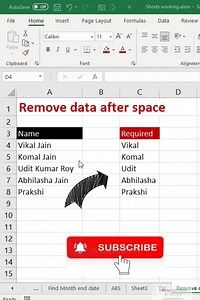 41K views · 76 reactions |  Excel Quick Hack: Remove everything after the first space!  1️⃣ Press Ctrl + H (Find and Replace) 2️⃣ In Find what, type: * (space and asterisk) 3️⃣ Leave Replace with blank 4️⃣ Click Replace All ✅ Clean up your data in seconds! #ExcelTips #Productivity #ExcelHacks #DataCleaning | Excel By Vikal | Facebook