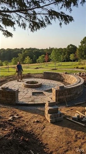 Ultimate Backyard Transformation DIY Fire Pit & Paver Patio Tutorial! #diy #landscaping #goodvibes