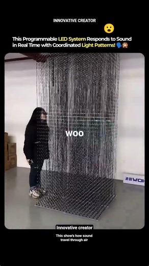 A UK Company Developed a Real-Time LED System That Reacts to Sound Waves 🗣️🔦 😳