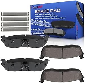 D879 Rear Disc Brake Pads Compatible with 1996-2003 Ford F150, 1997-1999 Ford F250, 1997-2002 Ford Expedition, 1998-2002 Lincoln Navigator, 2003-2011 Lincoln Town Car, 2002 Lincoln Blackwood