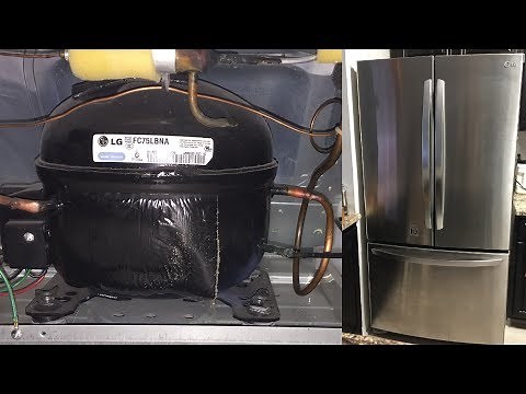 Refrigerator not cooling working LG French 3 door bottom freezer fridge loud compressor noise FIX