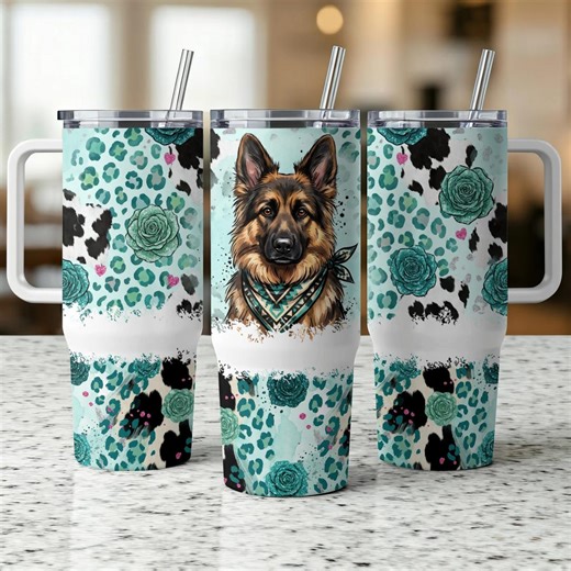 Digital, 40oz Tumbler Wraps, German Shepherd Tumbler Design, Teal Roses Tumbler, Leopard Print Tumbler, Bandana Tumbler, Cow Print Tumbler - Etsy