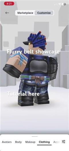 Flurry belt showcase #freeitems #roblox #ugc #tutorial