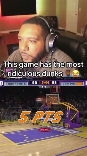 This game has crazy basketball dunks