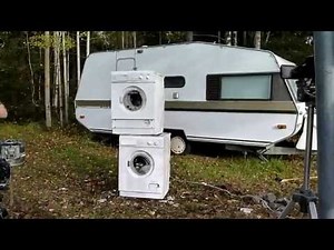 Destruction of washing machines.