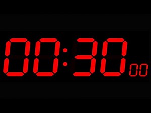 30 Second Timer (Alarm at the end) / 30 Second Countdown Timer ( Digit Red Color, Black Background)