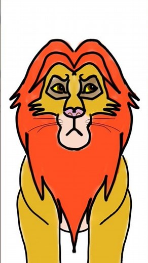 Easy how to draw Simba