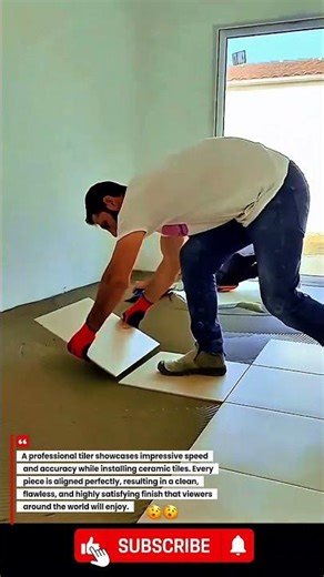 Pro Tiler Shows Stunning Speed and Precision Installing Ceramic Tiles.