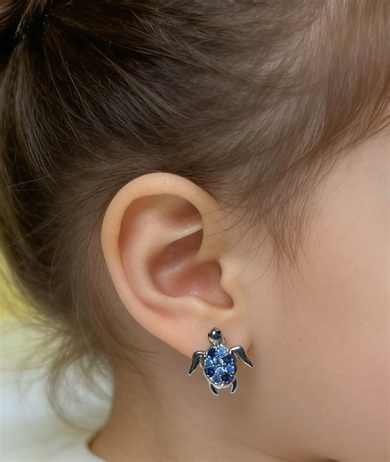 Sea Turtle Earrings - Kids Ocean Animal Jewelry-clip-on Earrings for Children-pain-free Earrings-earrings Without Piercing - Etsy