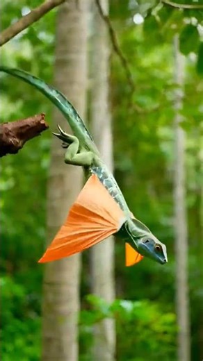 "This lizard flies without wings! 😱 Flying Lizard #Shorts"