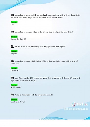 NCCCO Overhead Crane Operator Certification Exam Review