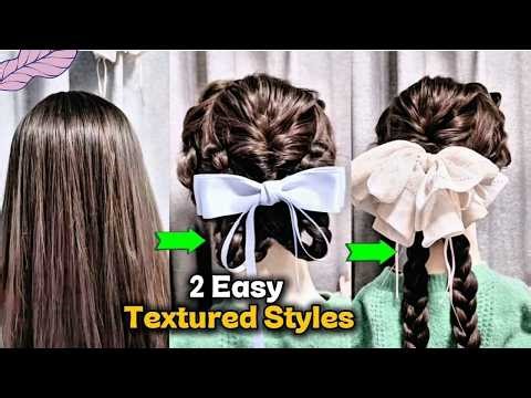 Full Back Hair Hack 😍 | 2 Easy Textured Styles 💖 | New Hairstyle 💖