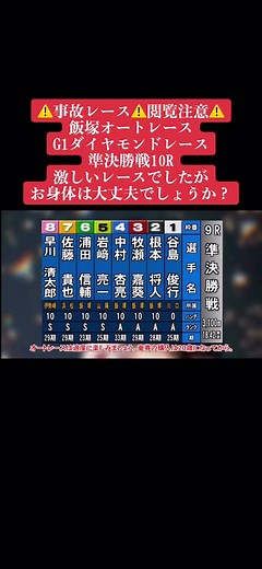 #オートレース #G1 #オートレース落車 #事故レース #閲覧注意 #浦田信輔 #早川清太郎 #公営競技 #公営ギャンブル