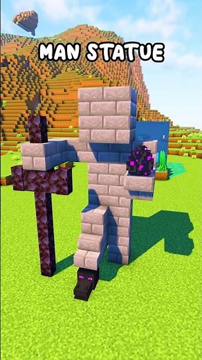 The Cutest Small Man Statue Tutorial! 🤯 #minecraft