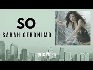 Sarah Geronimo - SO (lyric video)