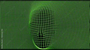 3D grid animation for the show. Human head.