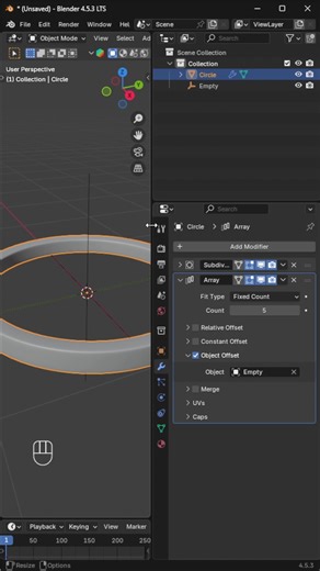 16K views · 287 reactions | Mesmerizing Ring Animation in Blender #blender #animation #arraymodifier #fblifestyle | Mohammed Rahat Hossain | Facebook