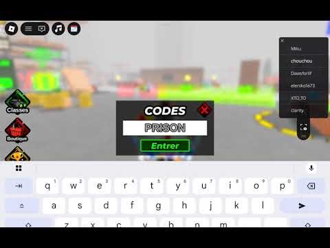 Je vous montre tous les codes de Red prison 24 heures ♥️