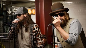 Jimmy and Maroon 5 put on disguises and give a surprise performance of "Crazy Little Thing Called Love" and "Sugar" in a New York City subway station. | The Tonight Show Starring Jimmy Fallon