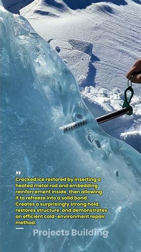Ultra Strong Ice Repair Using Embedded Metal Reinforcement Trick