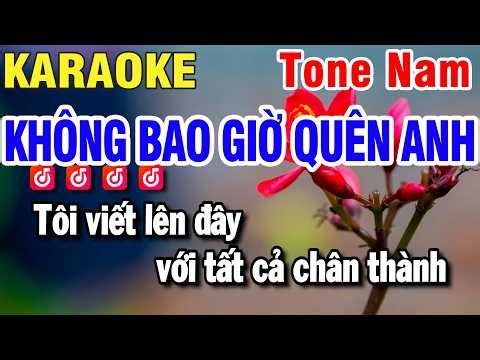 Karaoke Never Forget You | Male Tone C#m | Standard Beat, Easy to Sing 2026 | Karaoke Huynh Le