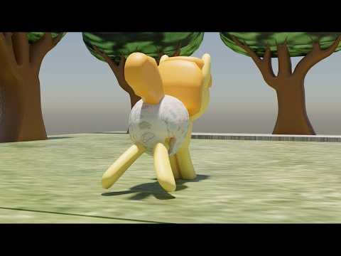 My OC farted in his diaper (Blender Animation)