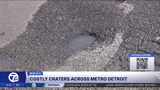 'Common problem': Potholes plague metro Detroit drivers, causing costly car repairs