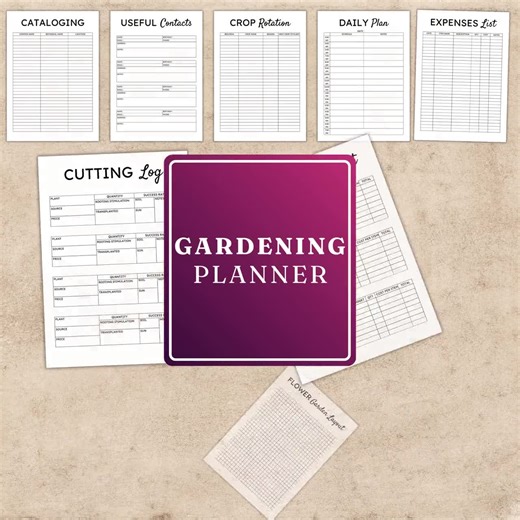 Gardening Planner Printable Garden Journal Pages Plant Tracker Seed Log Sheets - Etsy