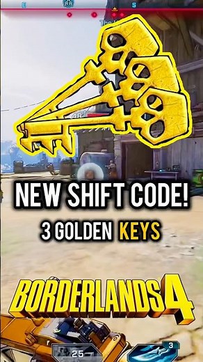 New SHiFT Code for 3 Golden Keys in Borderlands 4 Redeem 2/3 🔑