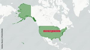 Animated Map of the United States of America
