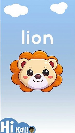 Lion Sound for Kids | Learn the Animal Name | Hi Kai #alphabetlearning #kidslearning #learnletters