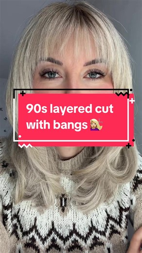 90s layered cut with bangs 💇🏼‍♀️ #90slayeredhaircut#90slayeredcut#bangs