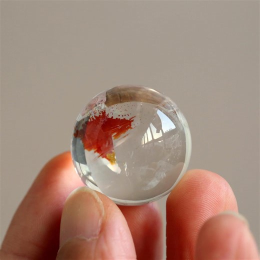 26mm Hematoid Quartz Sphere / Koi Quartz - Etsy