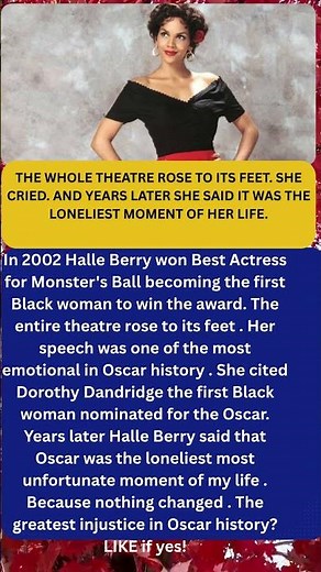 Halle Berry Won the First Oscar for a Black Actress and Said It Was the Loneliest Moment of Her Life