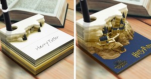 Harry Potter Memo Pad Reveals Hogwarts Castle as You Tear Away Notes