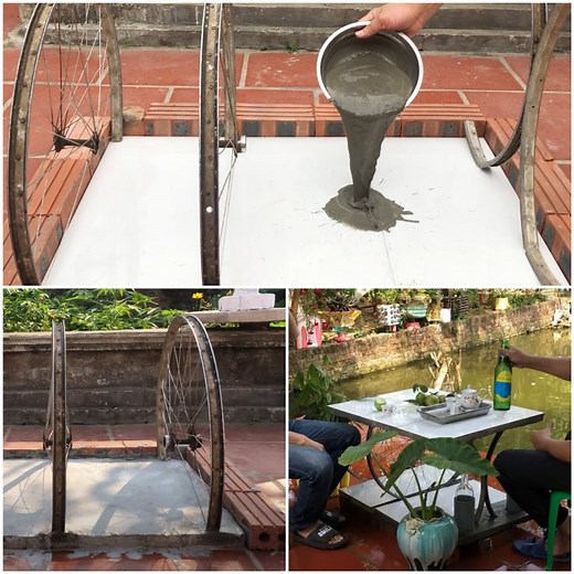 Fun DIY bicycle outdoor table! | MetDaan DIY