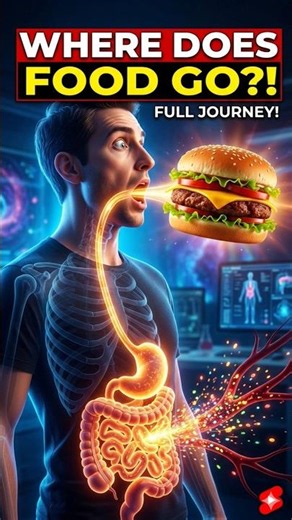What Happens to Food After You Eat? | Complete Digestion Process Explained #shorts#trending