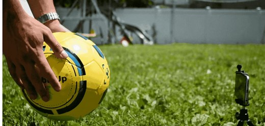 DribbleUp Smart Soccer Ball - Soccer Stripes